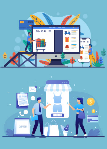 E commerce product listing and checkout pages designed by Salasar Technologies for online stores